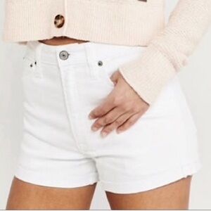 NWT Abercrombie & Fitch High Rise White Denim Jean Shorts Women’s 31